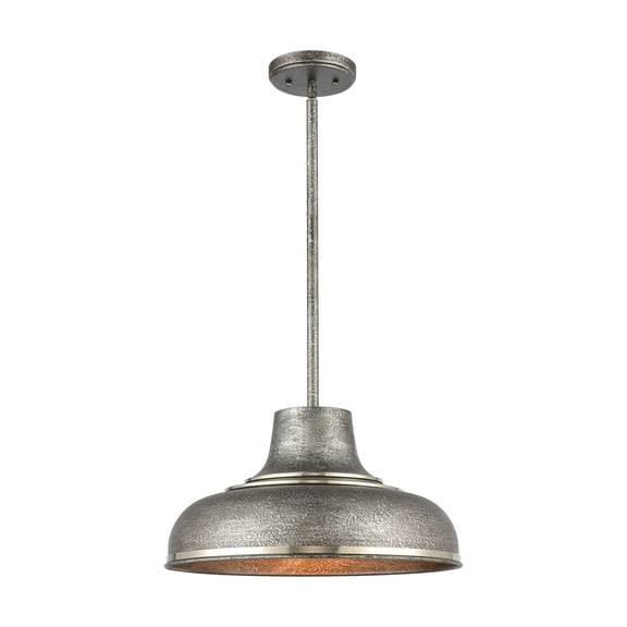 Elk Home 16-Inch Wide Kerin Pendant Transitional-Textured Silvery Gray