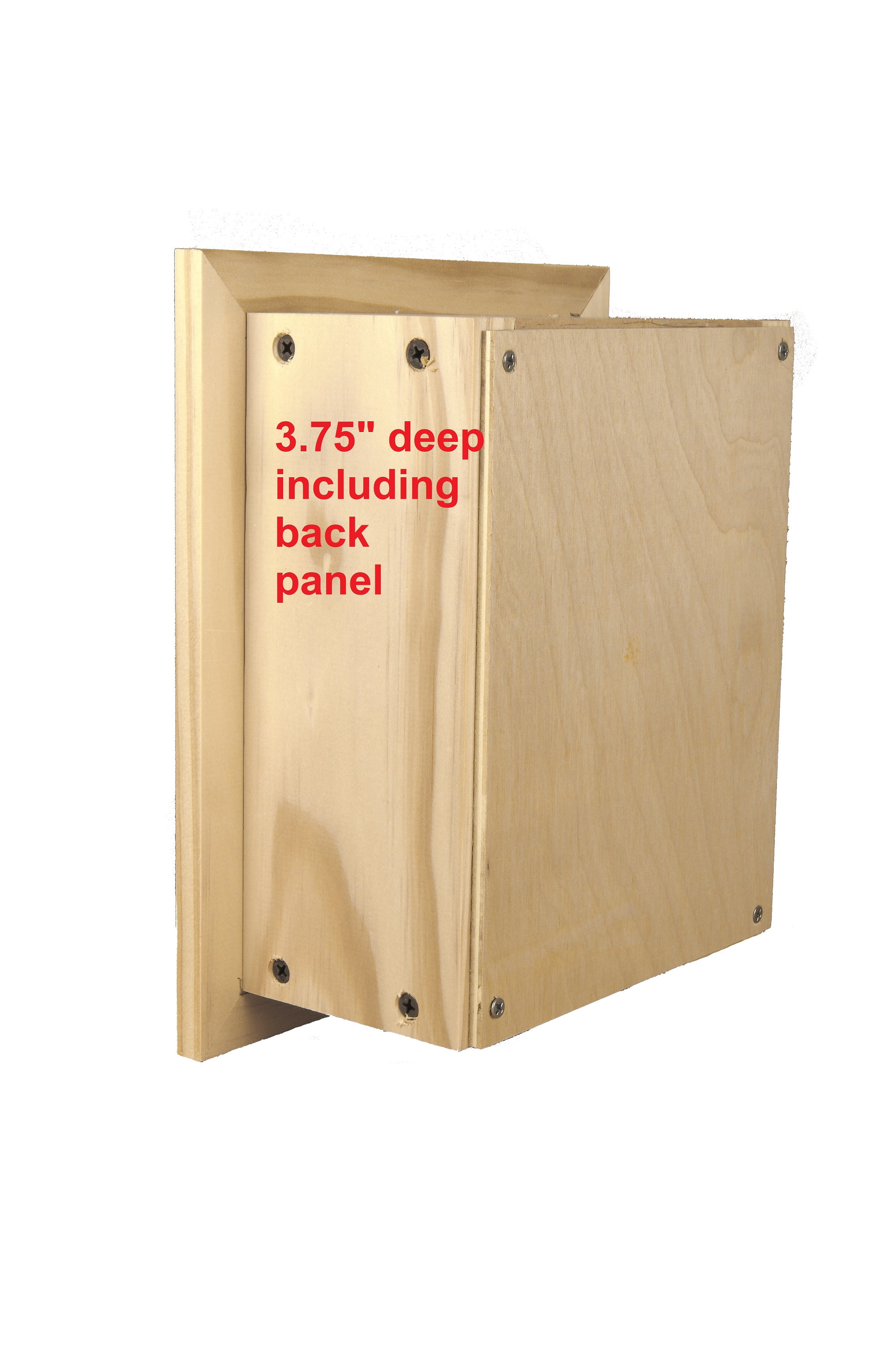 Typhon Recessed Solid Wood Toilet Paper Holder 7 x 8.5, Unfinished
