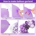 thumbnail image 3 of Kit de guirnaldas con forma de arco con forma de globo, color morado, 153 unidades, 18, 12, 10 5 pulgadas, 3 of 7