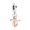 Pacifier Shape, variant on 925 Sterling Silver Two-Tone Pacifier Shape Dangle Charm for Bracelet Charms Bangle Pendant Jewelry