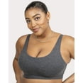 thumbnail image 4 of Cotton Comfort 2-Pack Bralette - Charcoal Heather/Black Hue, 4 of 6