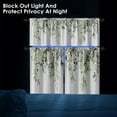 thumbnail image 4 of Green Eucalyptus Kitchen Curtains Window Curtains Valance and Tier Set 36 Inch, Watercolor Floral Rod Pocket Short Tier Curtain, Spring Botanical Small Cafe Curtains for Kitchen Decor, 4 of 5