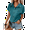 Peacock Blue, variant on Women'S Button Down Shirt Pleated Short Sleeve 2025 Summer Slim Fit Business Casual Dress Blouse with Pocket Violet XXL