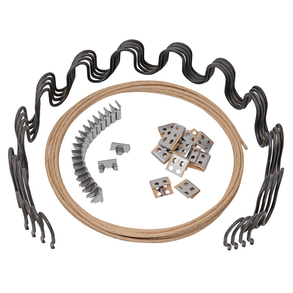 25" Upholstery Spring Replacement Kit 4pk Springs, Clips, Wire w
