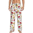 thumbnail image 2 of Kdxio Tulips Flowers Print Men's Sleep Pajama Pant Lounge Pants with Pockets, 2 of 8