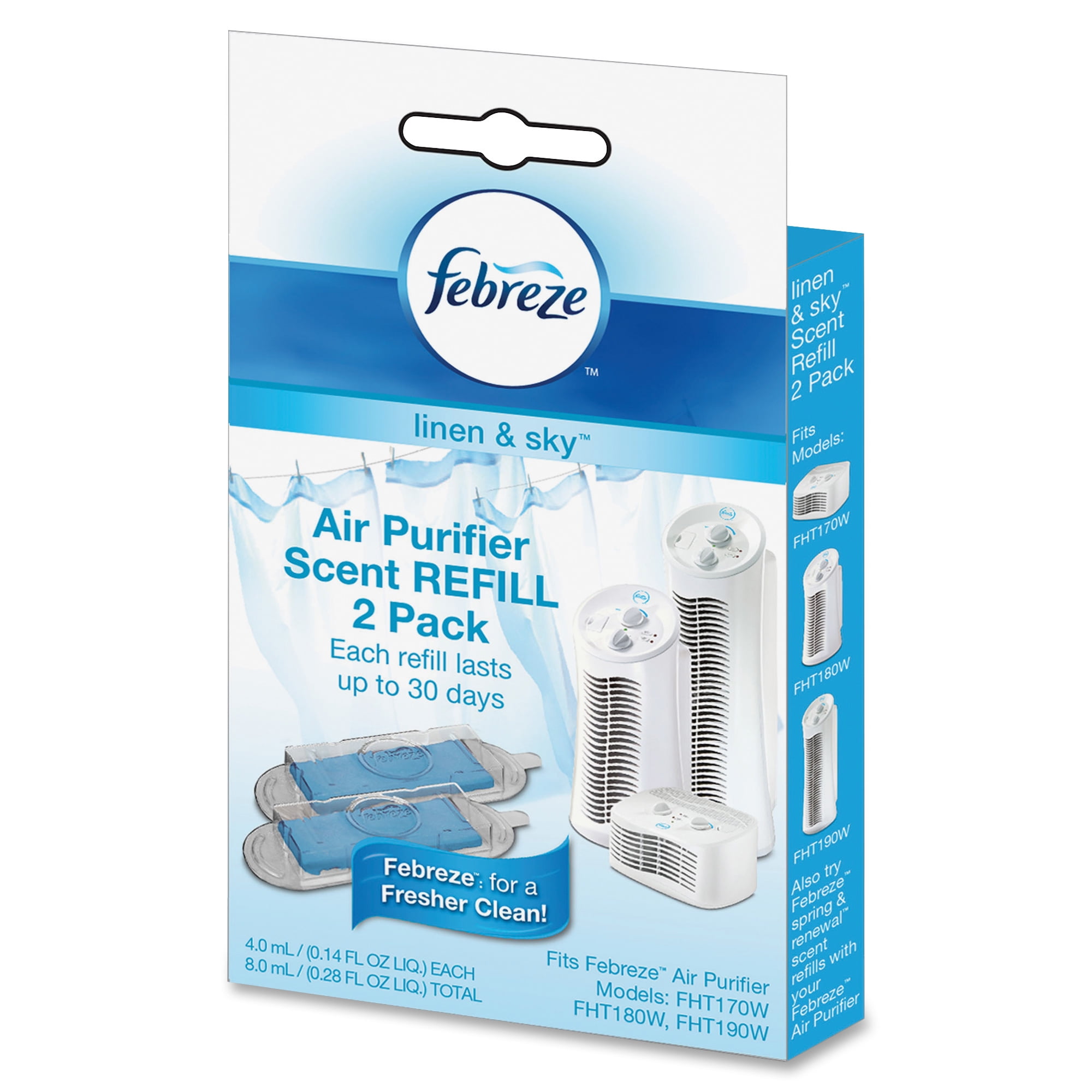 Febreze Air Purifier Linen Refill Scent Cartridge 2 Pack FRF102L
