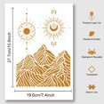thumbnail image 2 of Mt Sun and Moons Painting Stencil 11.69x8.27 Inch Reusable Craft PET Stencils Hollow Out Drawing Painting Template for DIY Painting on Wood Fabric Paper Walls Canvas Furniture, 2 of 7