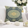 thumbnail image 4 of Exquisite Retro Floral Mandala Compass Design - Set of 2 Boho Decor 18x18 Throw Pillows., 4 of 7