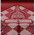 thumbnail image 6 of Modefa Turkish Islamic Lux Plush Regal Velvet Prayer Rug Janamaz Sajjadah Carpet with Free Prayer Cap - Mosque Red, 6 of 6
