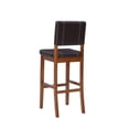thumbnail image 5 of Pemberly Row 30.5" Faux Leather & Wood Bar Stool in Walnut/Deep Brown, 5 of 15