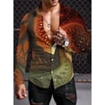 thumbnail image 1 of Camisa con estampado de arte abstracto para hombre, camisa de manga larga con patrón 3D, ropa informal para exteriores y sociales, novedad de , camisetas de manga larga para hombre, 1 of 6
