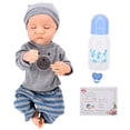 thumbnail image 1 of Muñeca realista para bebé recién nacido, cuerpo completo de vinilo, muñeca para dormir con ropa para niños de 18 pulgadas, 1 of 9