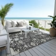 thumbnail image 6 of Addison Rugs Chantille Indoor/Outdoor Transitional Floral Charcoal Washable Rectangle Rug, 10' x 14', 6 of 6