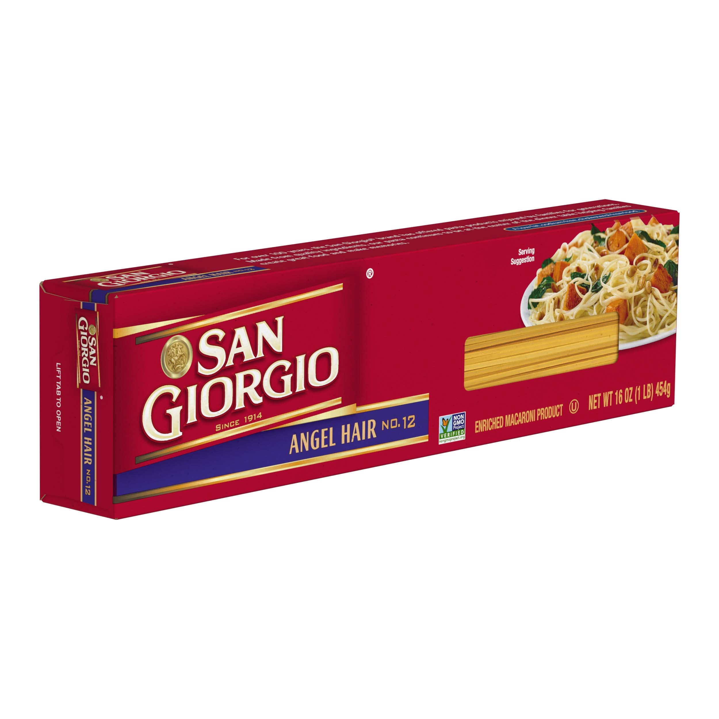 (2 pack) San Giorgio Thin Angel Hair Pasta, 16 Ounce Box