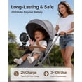 thumbnail image 5 of SWEETFULL Portable Stroller Fan, Pinch-Proof Baby Fan, 10H Battery, 5-Speed Quiet Mini Clip on Fan, USB-C Rechargeable with LED Display for Car Seat, Crib & Travel – Black, 5 of 7