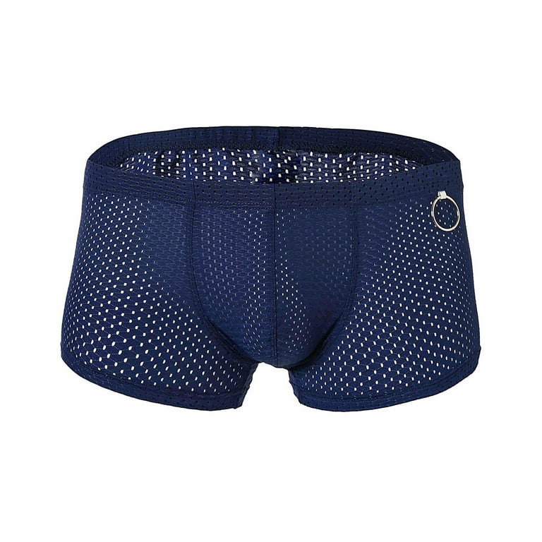 Lopecy-Sta Ring Panties Fashion Breathable Nylon Mesh Thong Cool and  Comfortable B Oxers Boxers for Men Boxer Briefs for Men Blue Sales  Clearance - XL