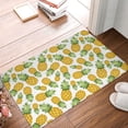 thumbnail image 4 of Rateoe Pineapple Pattern Flannel Door Mat Indoor Outdoor Entrance, Waterproof All-Weather Doormat,Fade Resistant, Low Profile Entryway Mat 16x24in, 4 of 7