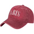 thumbnail image 1 of Unisex Cowboy Baseball Cap Paris France Eiffel Tower Adjustable Trucker Cap Baseball Cap, 1 of 8