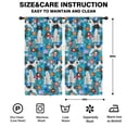 thumbnail image 2 of Blackout Kids Curtains,Dog with Flowers Childrens Insulated Curtains Set Of 2,Bedroom Essentials,Toddler Room Decor 42x84in(106x213cm), 2 of 4