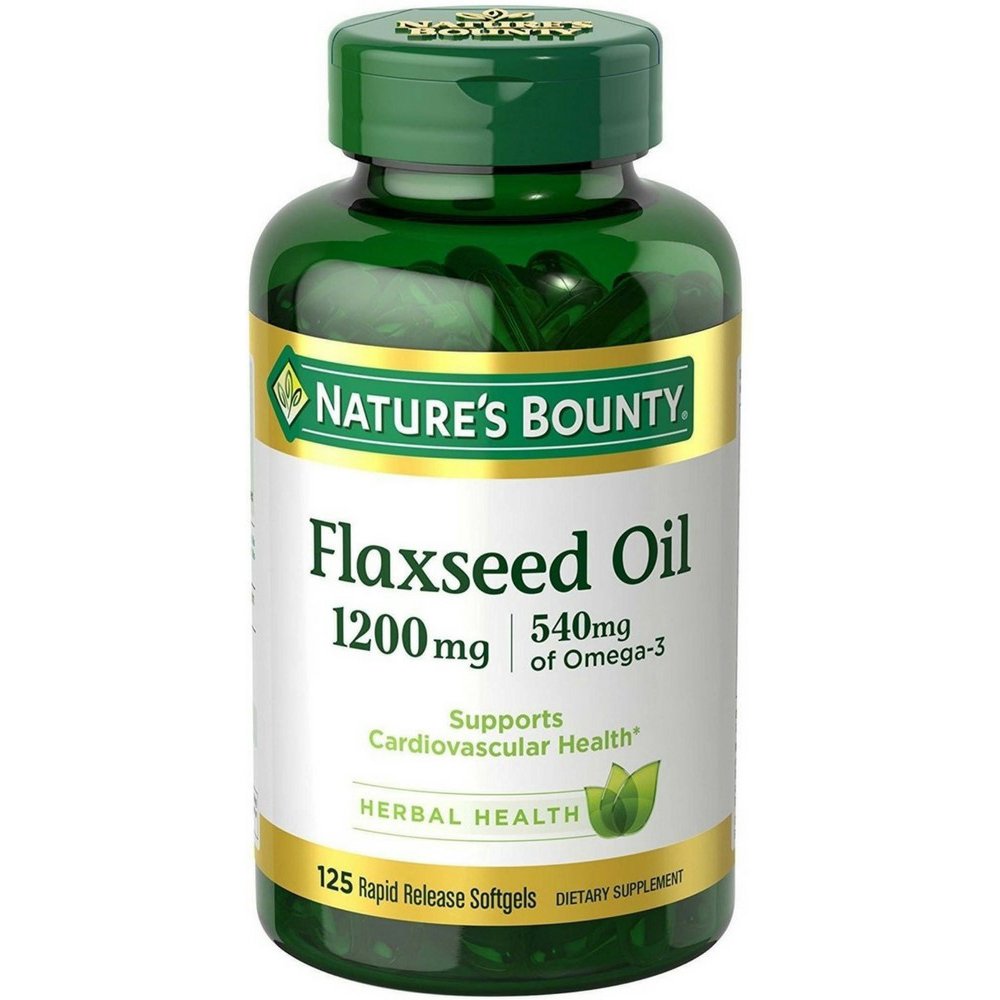 Nature's Bounty Flaxseed Oil 1200 mg, 125 Rapid Release Softgels