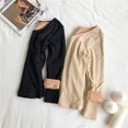 thumbnail image 3 of Becaristey 40-70kg Women Thermal Underwear Cold Weather Lady Warmer Comfortable Base Clothes Scoop Neck Basic Tops Solid Color Skin Color, 3 of 6