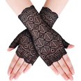 thumbnail image 1 of Guantes de encaje floral sin dedos para mujer Guantes de encaje nupcial hasta la muñeca JAMW Sencillez, 1 of 5