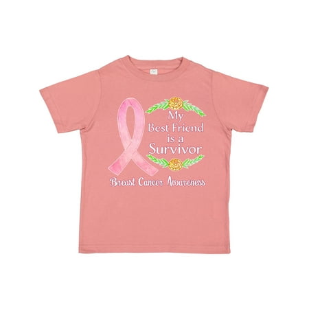 

Inktastic My Best Friend is a Survivor Breast Cancer Awareness Boys or Girls Toddler T-Shirt
