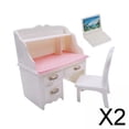 thumbnail image 1 of Juego de Sillas de Escritorio en Miniatura para Casa de Muñecas, Accesorios de Decoración para Casa de Muñecas, Mini Mesa de Ordenador para Decoración 2 piezas, 1 of 10