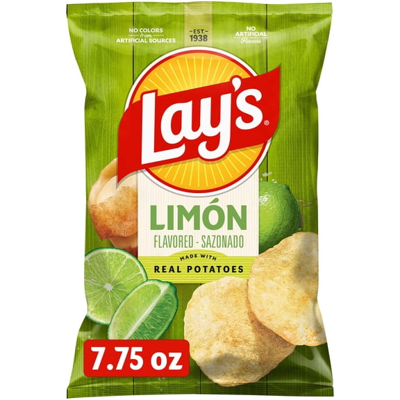 Lay's Potato Chips, Limon Flavor, 7.75 oz Bag