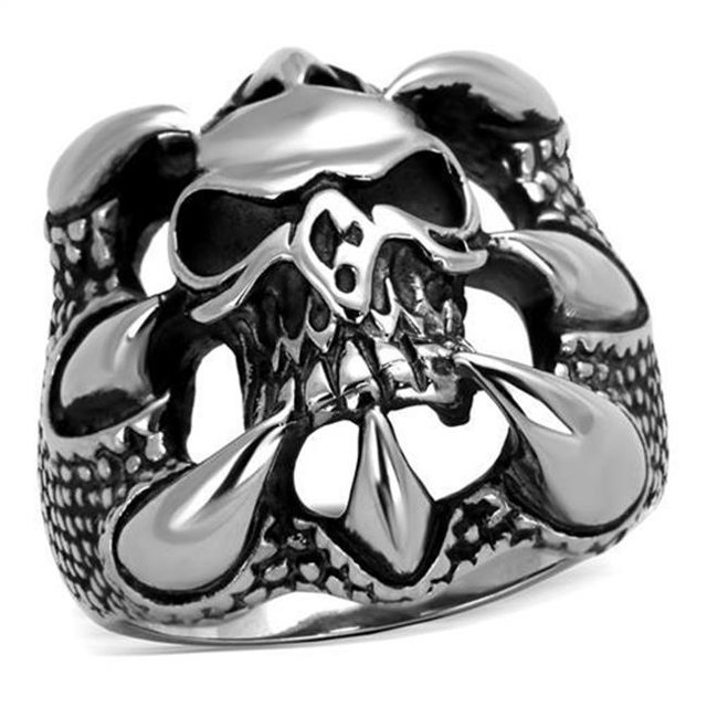Alamode TK1930-8 Bague en Acier Inoxydable Poli Sans Pierre - Taille 8