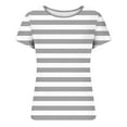 thumbnail image 4 of Womens T Shirts Loose Fit Short Half Sleeve Crew Neck Oversized Tshirts Color Block Summer Tops Fashion 2026, 4 of 5