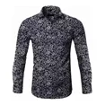 thumbnail image 1 of Camisas De Manga Larga Con De Flores 3d Casual Hombre, 1 of 5