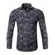 thumbnail image 1 of Camisas De Manga Larga Con De Flores 3d Casual Hombre, 1 of 5