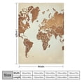 thumbnail image 4 of Orinice Vintage World Map Warm Lightweight Blanket Soft Fleece Throw Blanket for All Seasons Bed Couch Sofa Decor Cow Gifts Blanket 60x80in, 4 of 6