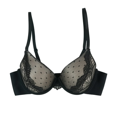 

Mrat Everyday Bras Women s Lightly Comfort Bra Ladies Solid Underwired Lace Back Double Breasted Lingerie Wireless Bra Cool Comfort