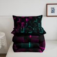 thumbnail image 5 of Erosebridal Plaid Buffalo Bedding Sets Full with Comforter,Geometric Grid Duvet Insert,Neon Gradient Comforter Sets Full Size,Breathable Boys Bedroom Decor,Reversible,3-Piece, 5 of 8