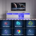 thumbnail image 4 of 31 Modes Changing Lights, Spring Cabinet Doors - White TV Console for Primary Living, 4 of 6