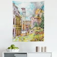 thumbnail image 1 of Watercolor Tapestry, Pastel Colored Design of Historical Rome Buildings and Ruins Traveling, Fabric Wall Hanging Decor for Bedroom Living Room Dorm, 5 Sizes, Rose and Multicolor, by Ambesonne, 1 of 1