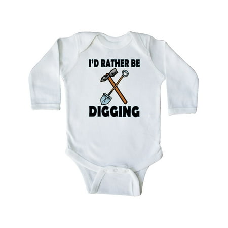 

Inktastic Archaeologist Rather Be Digging Gift Baby Boy or Baby Girl Long Sleeve Bodysuit