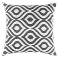 thumbnail image 2 of TreeWool (Pack of 2) Ogee Ikat Accent Decorative Cotton Throw Pillow Covers (18 x 18 Inches, Graphite Gray), 2 of 6