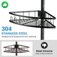 thumbnail image 3 of Aitatty Shower Caddy with Tension Pole: 4 Tier Adjustable Curved Corner Shower Organizer for Bath Essentials, 43.5 to 120 Inch, Black, 3 of 6