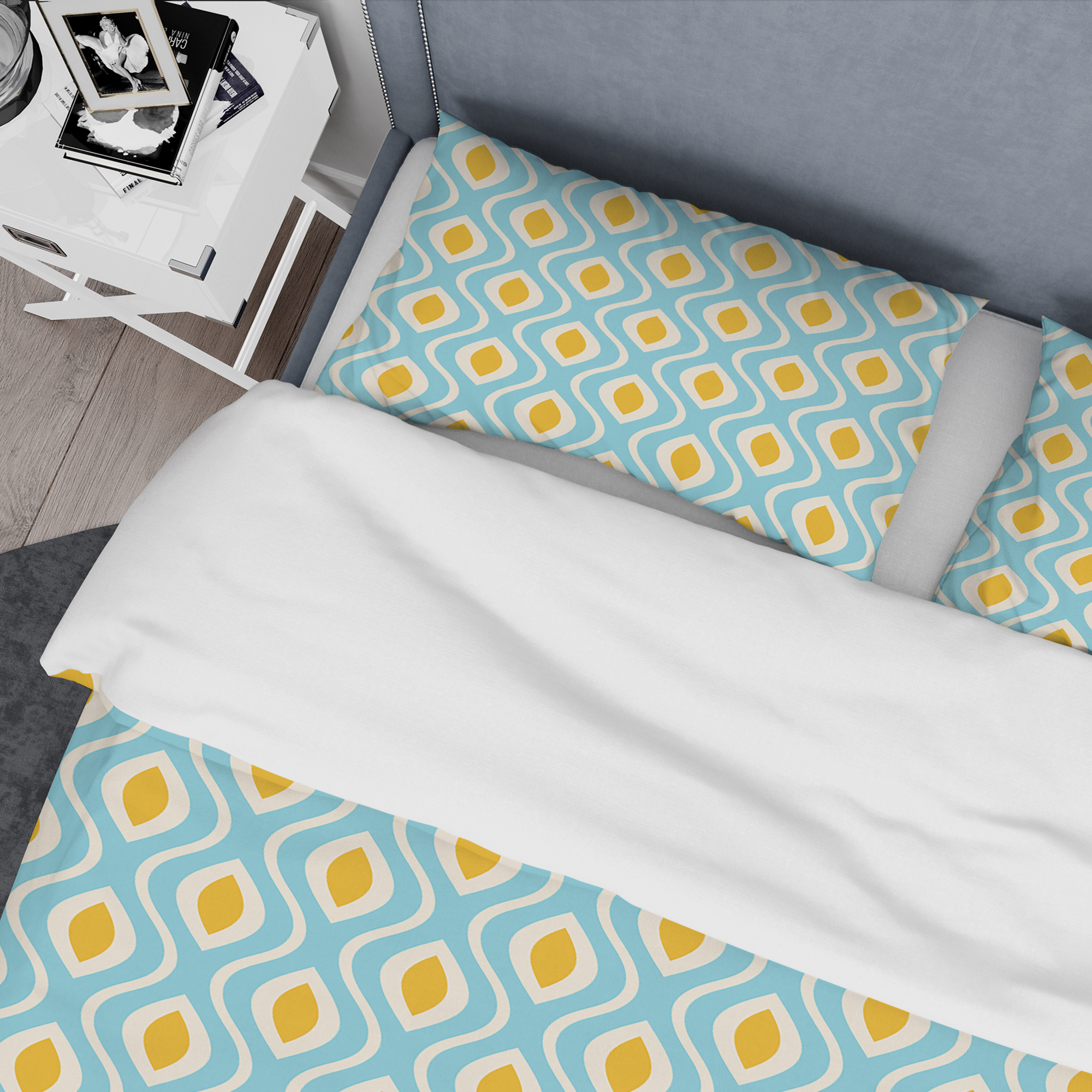 Designart 'Retro Pattern Abstract Design I' Mid-Century Modern Duvet Cover Set