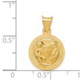 thumbnail image 2 of 14k Yellow Gold Baptism Circle Necklace Charm Pendant Religious, 2 of 6