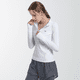 thumbnail image 4 of Traje de yoga para correr, camiseta deportiva de manga larga con media cremallera, camiseta ajustada adelgazante de secado rápido, fina, 4 of 6