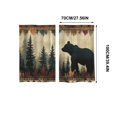 thumbnail image 3 of huayou 2 Pack Printed Kitchen Tier Curtains, 27.56x39.4 Inch Bear Pine Tree Forest Pattern Short Window Curtains, for Indoor Kitchen Cabin Lodge Home Window Decor, 3 of 7