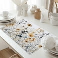 thumbnail image 4 of Placemat Yellow Gray Flowers Placemats for Dining Table Watercolor Floral Washable Table Mats for Party Kitchen Dining Decoration, 4 of 7