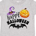 thumbnail image 4 of Inktastic Happy Halloween Bat, Witch Hat, Jack O Lantern Boys or Girls Toddler T-Shirt, 4 of 5