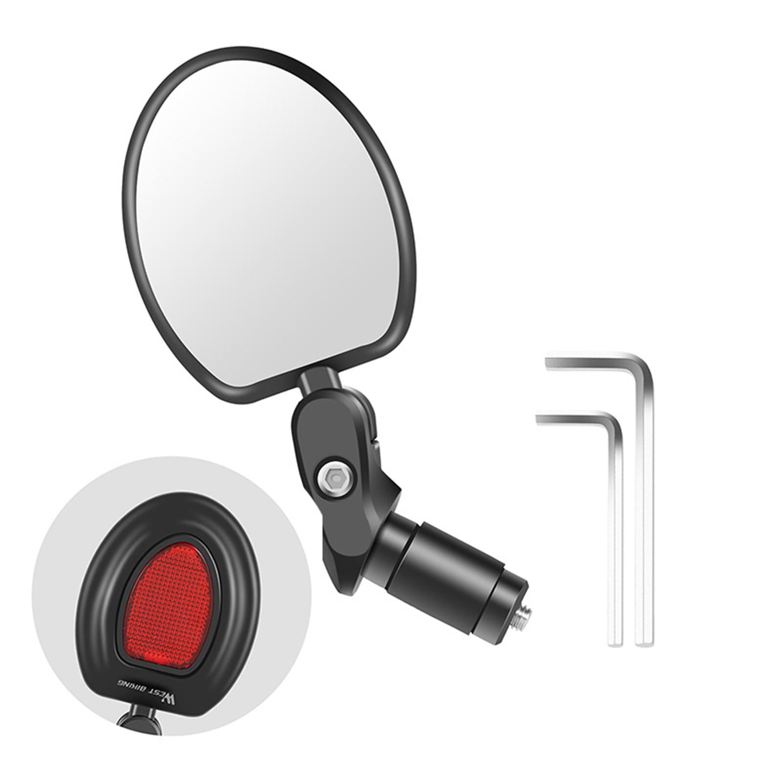 Road , Adjustable Wide-Angle ,Handlebar Mounted ,Rear Mirrors for Scooter, Outdoor Accessories, Bike Motorcycle Oval
