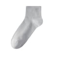 thumbnail image 2 of Lumtrix Men’s Mesh Ankle Socks Summer Fall Thin Quarter Socks Casual Dress Solid Color Socks Light Gray One Size, 2 of 8
