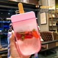 thumbnail image 4 of Bonita botella de agua para niños y adultos con cordón, solución perfecta para beber al aire libre, vaso para helado a prueba de fugas, 4 of 8